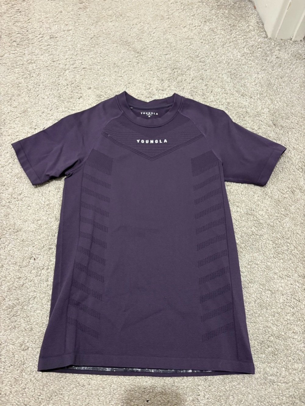 YoungLA Men’s Deep Purple Rash Guard Swim Shirt